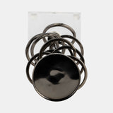 Metal, 15" Ring Toss On Acrylic Candleholder, Gunm from Sagebrook Home - Luna Furniture