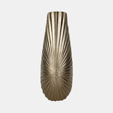 Metal, 16" Burst Vase, Champagne from Sagebrook Home - Luna Furniture