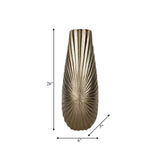 Metal, 16" Burst Vase, Champagne from Sagebrook Home - Luna Furniture