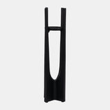 Metal, 16" Pillar Candle Holder, Black from Sagebrook Home - Luna Furniture