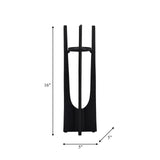 Metal, 16" Pillar Candle Holder, Black from Sagebrook Home - Luna Furniture