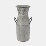 Metal 17" Deco Milk Jar W/ Handles, Black - 14733-01