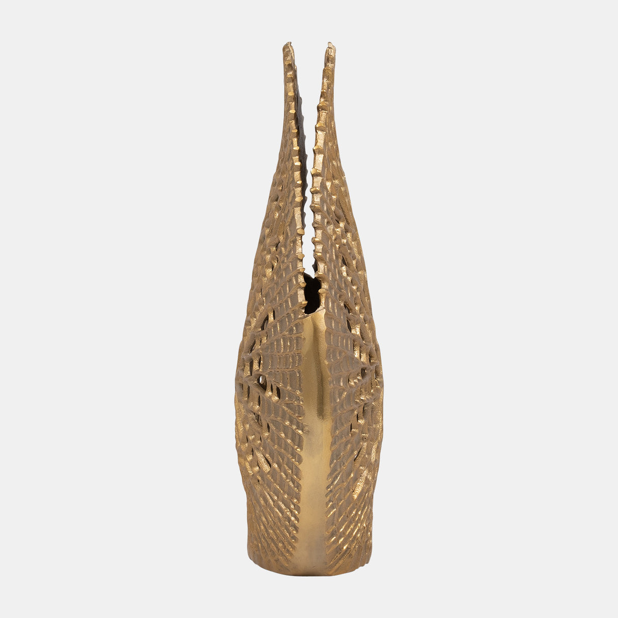 Metal, 18" Contemporary Vase, Gold from Sagebrook Home - Luna Furniture