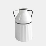 Metal 18"h Milk Bucket, White from Sagebrook Home - Luna Furniture