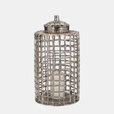 Metal, 18" Lidded Jar, Silver from Sagebrook Home - Luna Furniture