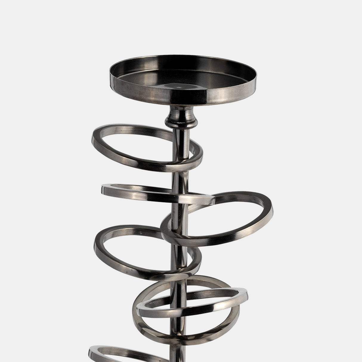 Metal, 18" Ring Toss On Acrylic Candleholder, Gunm from Sagebrook Home - Luna Furniture