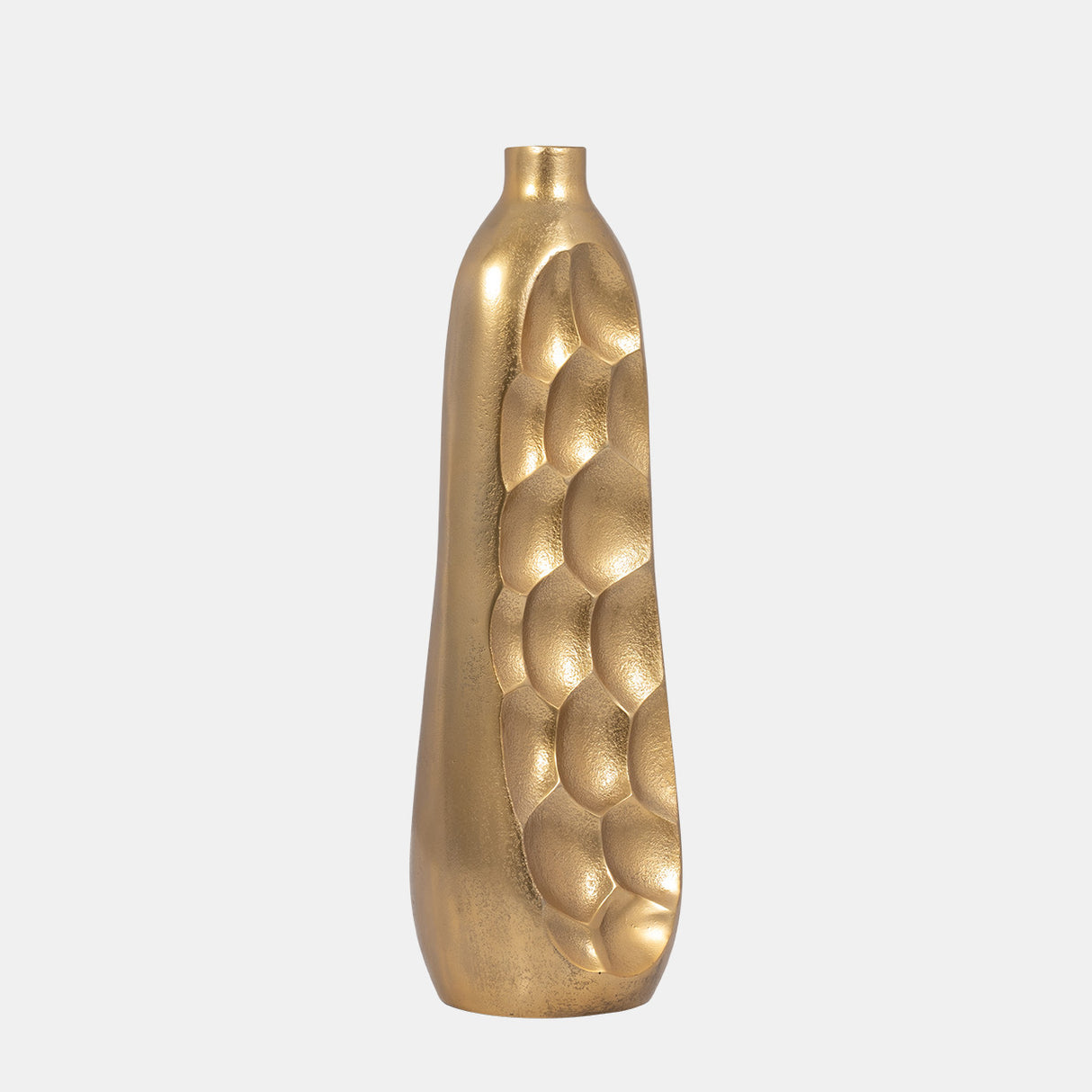 Metal, 19" Cut-out Vase, Gold from Sagebrook Home - Luna Furniture