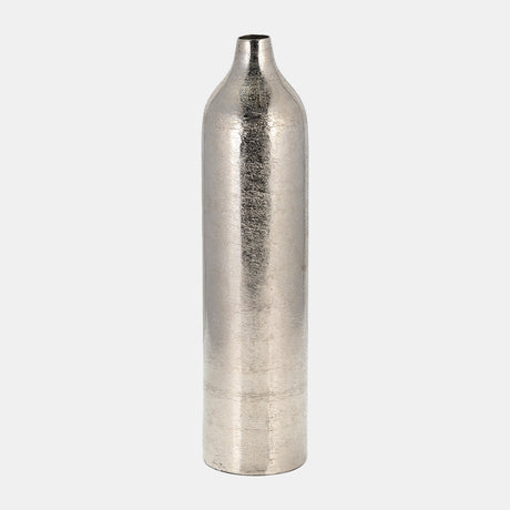 Metal, 19"h Cylinder Vase, Silver from Sagebrook Home - Luna Furniture