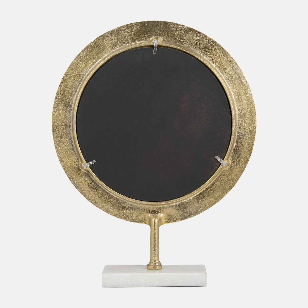 Metal 21" Hammered Mirror On Stand, Gold - 15284-01