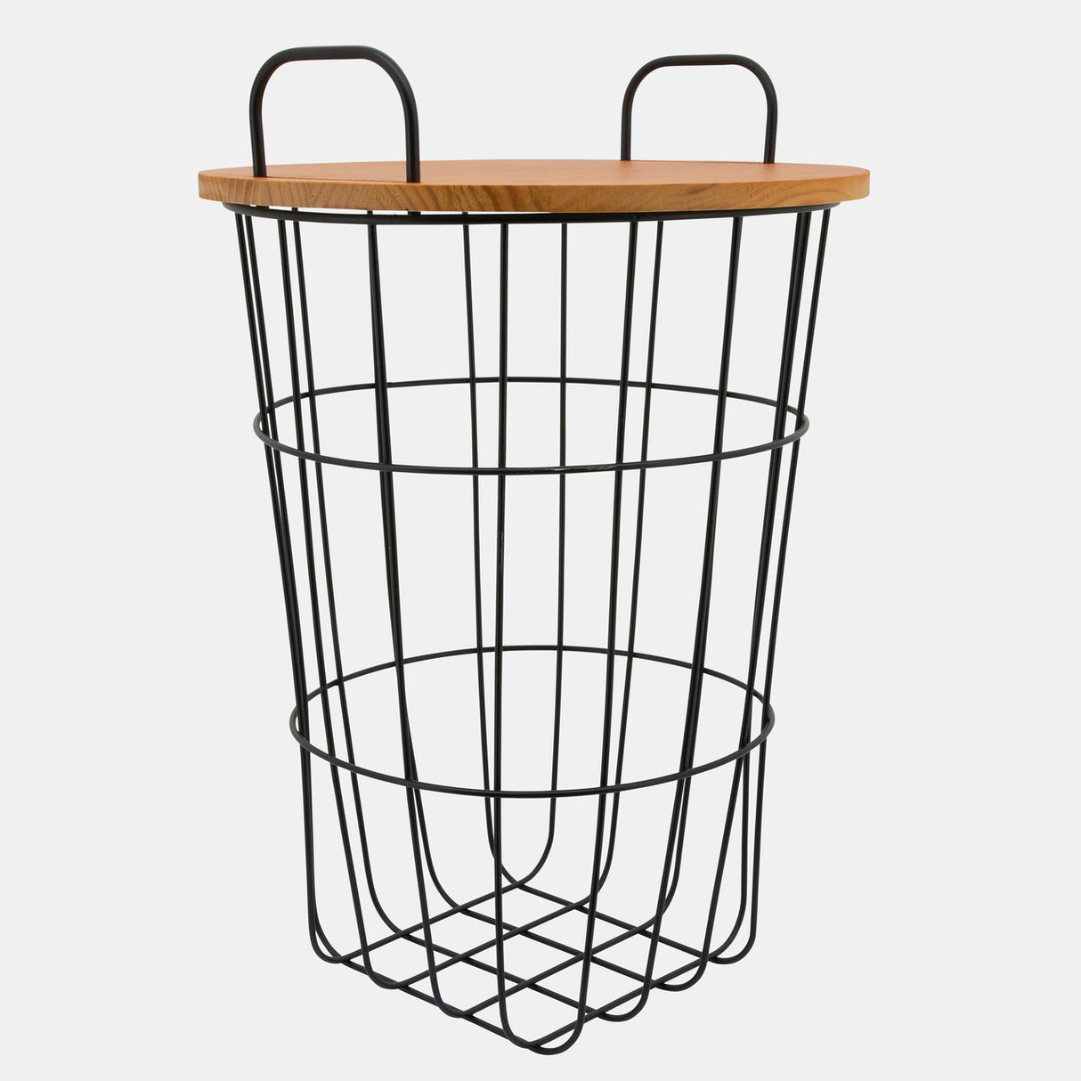 Metal 22"h Storage Basket, Brown from Sagebrook Home - Luna Furniture