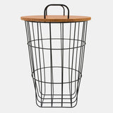 Metal 22"h Storage Basket, Brown from Sagebrook Home - Luna Furniture