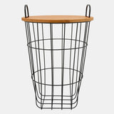 Metal 22"h Storage Basket, Brown from Sagebrook Home - Luna Furniture