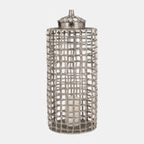 Metal, 23" Lidded Jar, Silver from Sagebrook Home - Luna Furniture