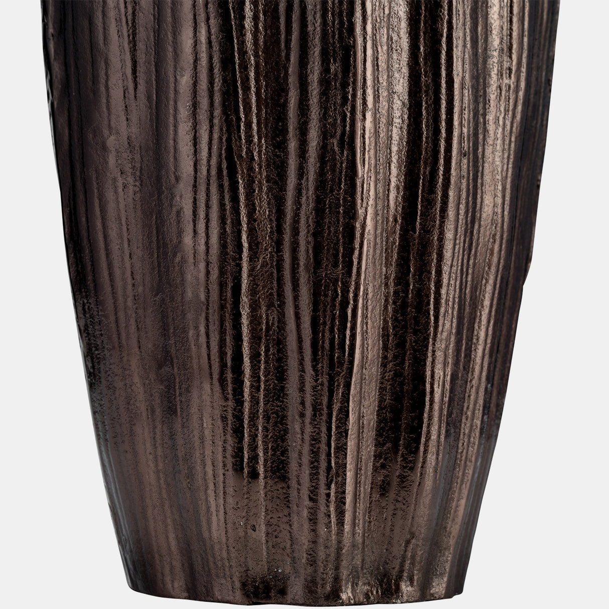 Metal, 24"h, Abstract Ridged Vase,blk Nickel from Sagebrook Home - Luna Furniture