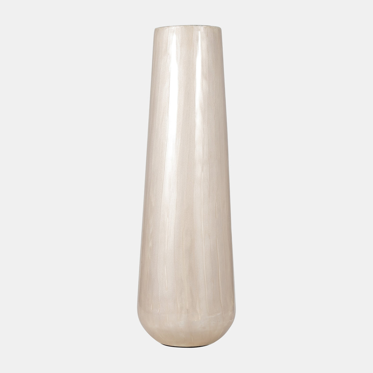 Metal 24"h Alabastron Vase, Pearl White from Sagebrook Home - Luna Furniture