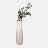 Metal 24"h Alabastron Vase, Pearl White from Sagebrook Home - Luna Furniture