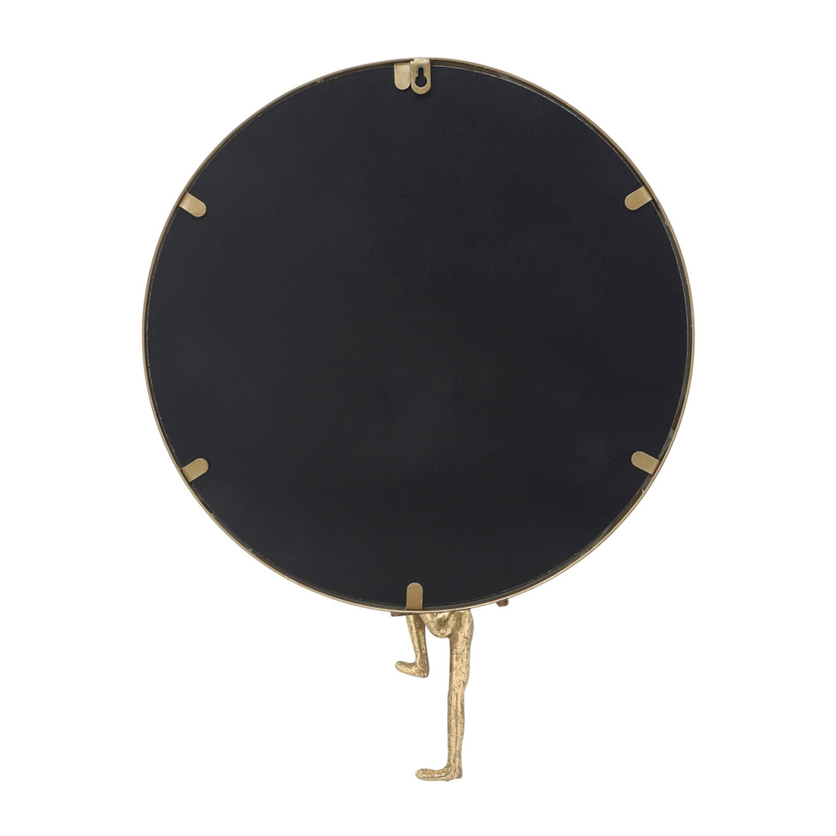 Metal, 24"h, Mirror With Man Deco, Gold - 16588-02