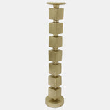 Metal, 24" Stacked Cubes Candleholder, Gold from Sagebrook Home - Luna Furniture