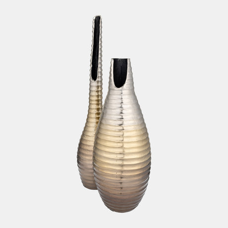 Metal,26",shell Elongated Vase,gold from Sagebrook Home - Luna Furniture