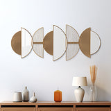 Metal, 36" Half Circle Mirrored Wall Decor, Gold - 18071-01