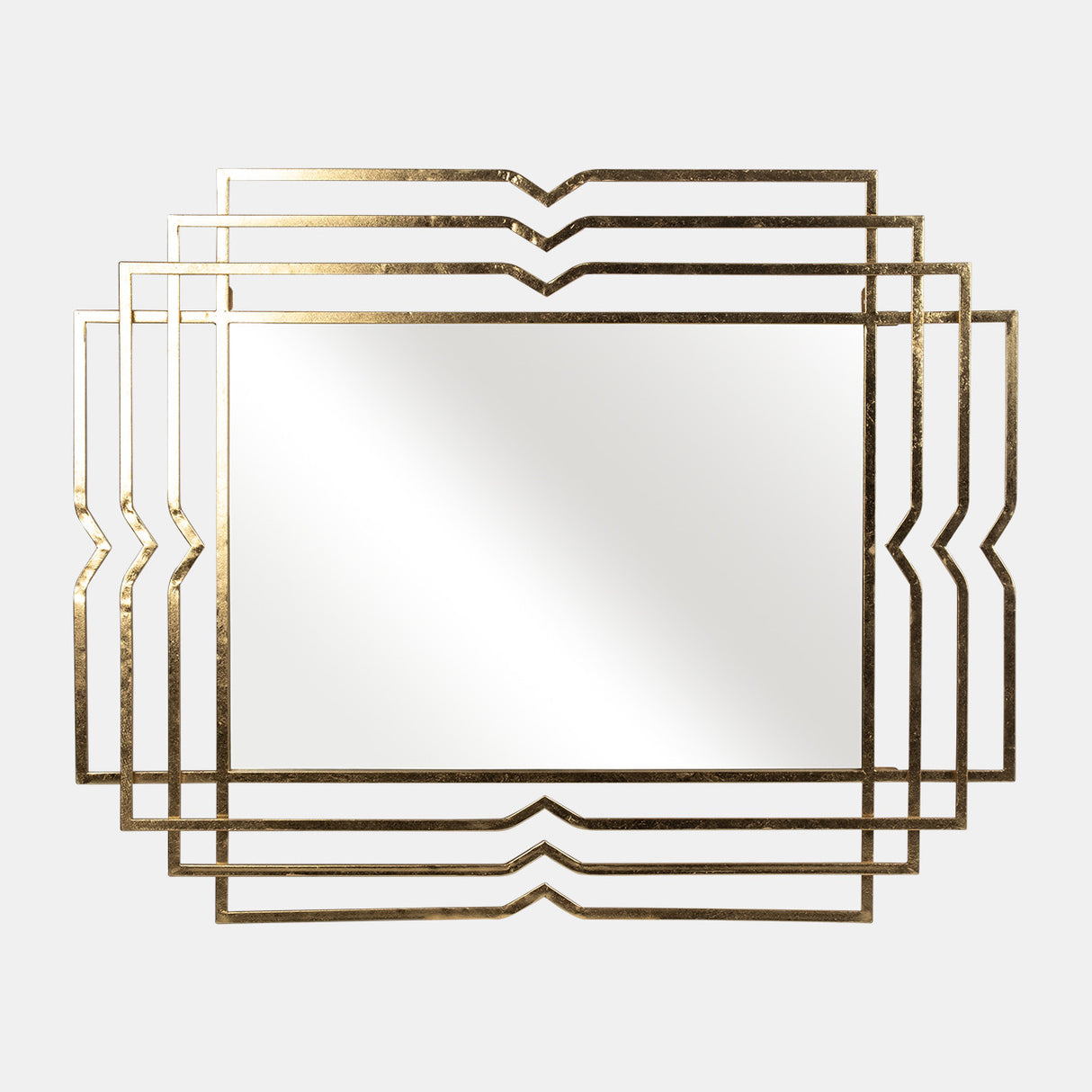 Metal 39" Rectangular Mirror,gold - 14926