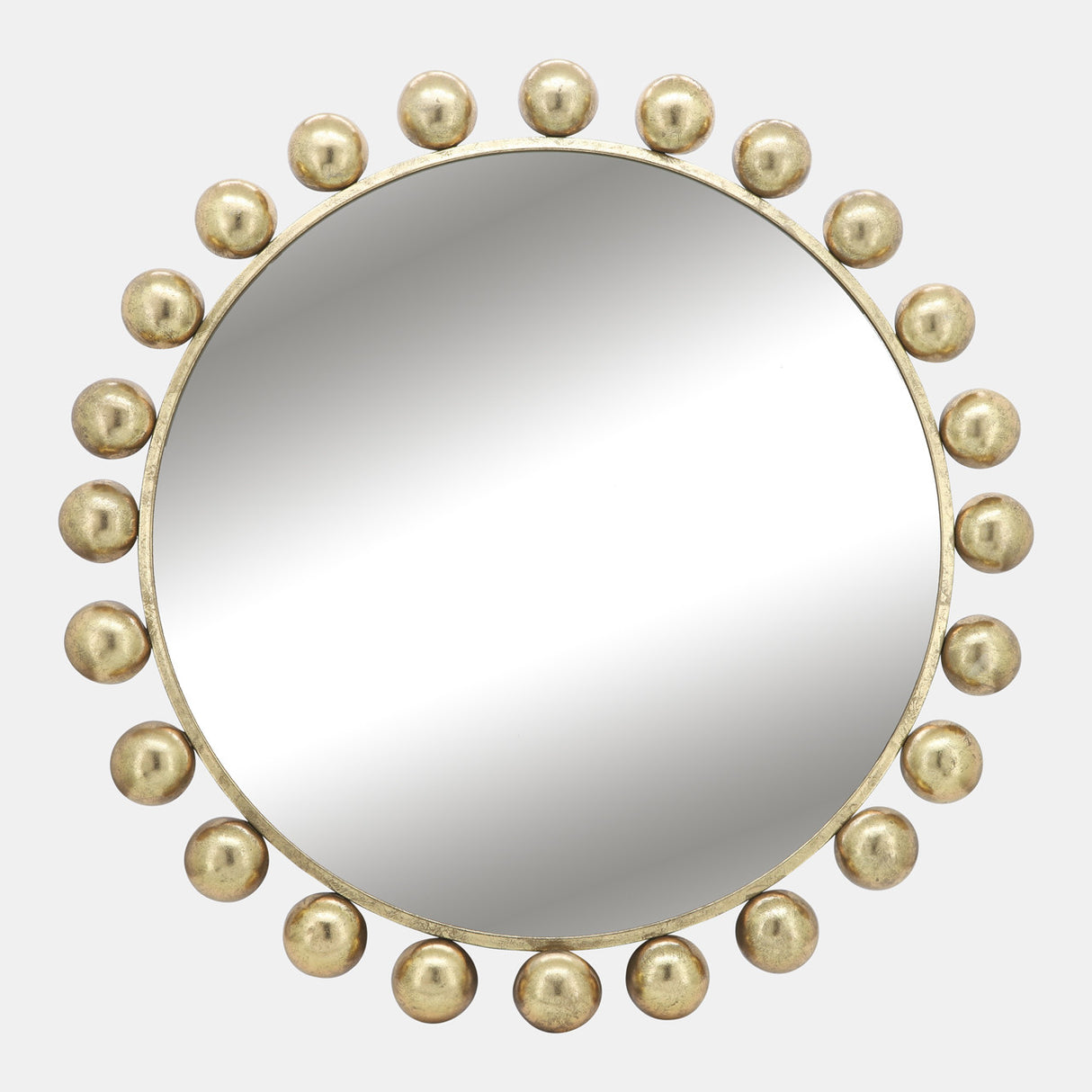 Metal, 42"h, Round Mirror, Gold Wb - 16433-02