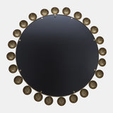 Metal, 42"h, Round Mirror, Gold Wb - 16433-02