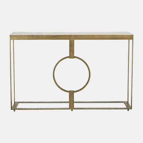 Metal, 48x31 Marble Top Console, Gold;white/2boxes from Sagebrook Home - Luna Furniture