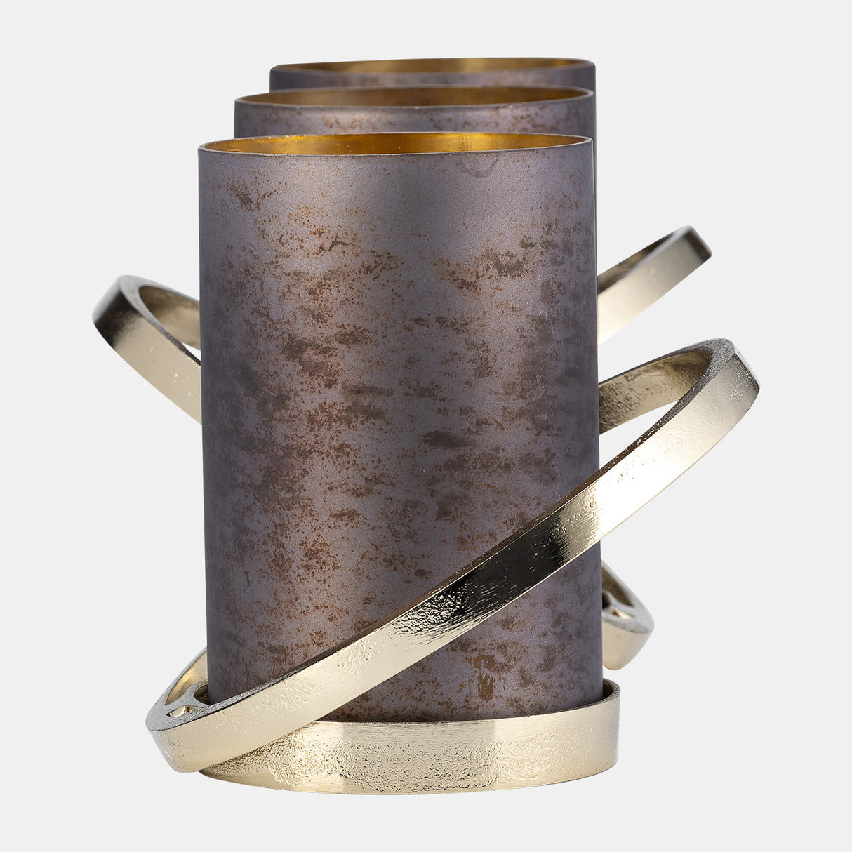 Metal,6",abstract Ring Candle Holder,gold from Sagebrook Home - Luna Furniture