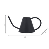 Metal 6"h Watering Can, Black from Sagebrook Home - Luna Furniture