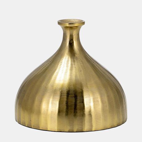 Metal, 7" Bulbous Vase,gold from Sagebrook Home - Luna Furniture