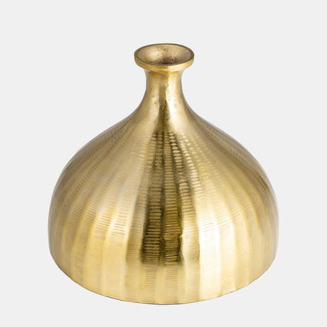 Metal, 7" Bulbous Vase,gold from Sagebrook Home - Luna Furniture