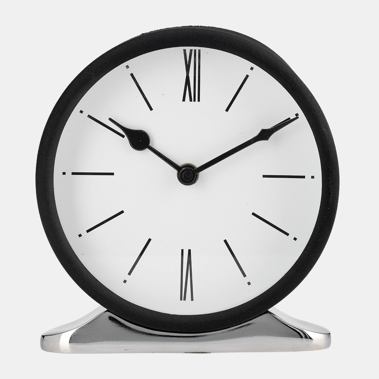 Metal,7"h,candid Table Clock,white/black from Sagebrook Home - Luna Furniture