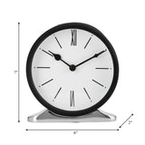 Metal,7"h,candid Table Clock,white/black from Sagebrook Home - Luna Furniture