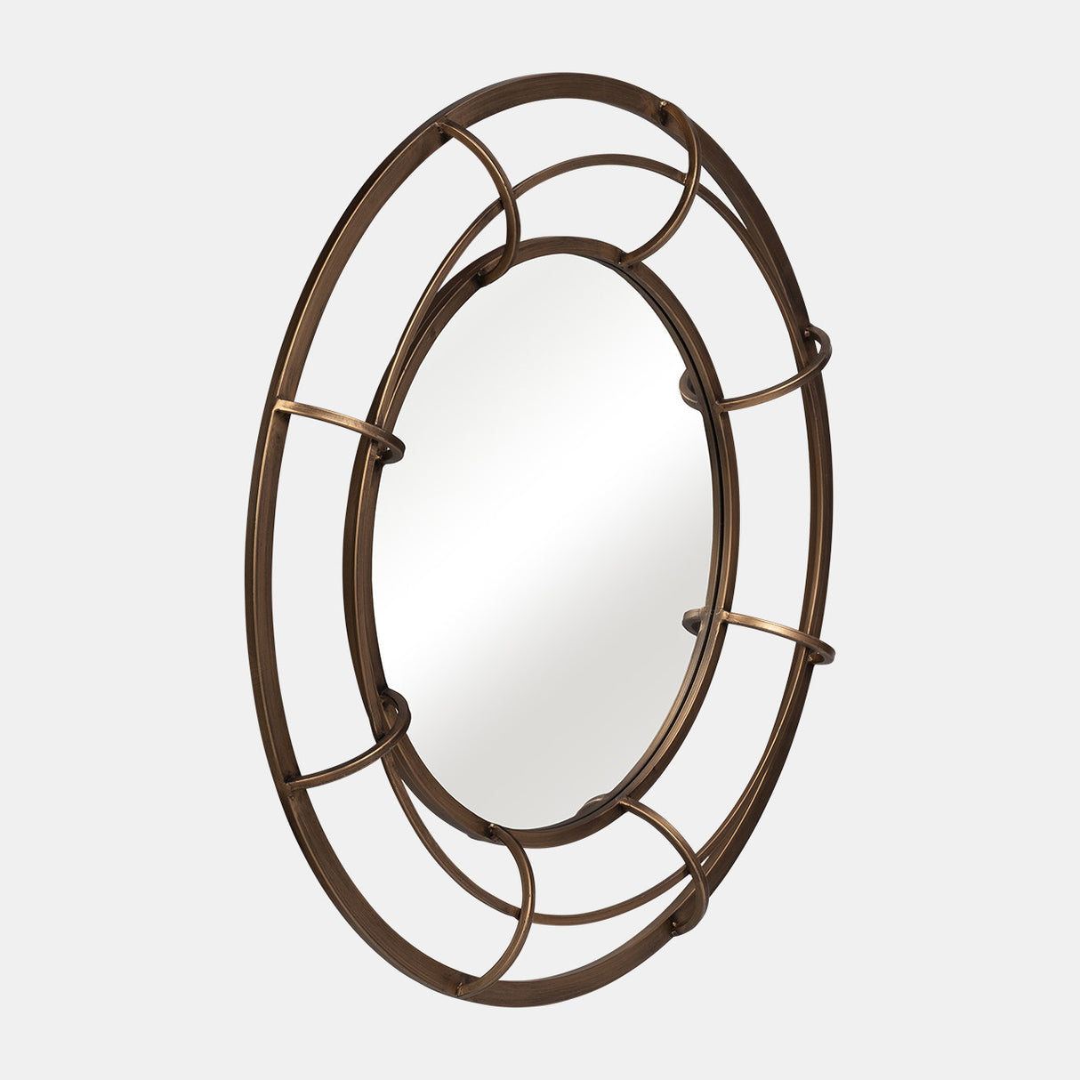 Metal Frame 28" Wall Mirror ,gold - Wb - 14658-01