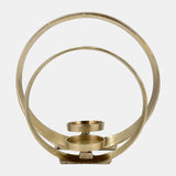 Metal,s/2 10/13"h, Ring Shape Candle Holder,gold from Sagebrook Home - Luna Furniture