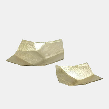 Metal,s/2 10/13" Hammered Plates, Gold from Sagebrook Home - Luna Furniture