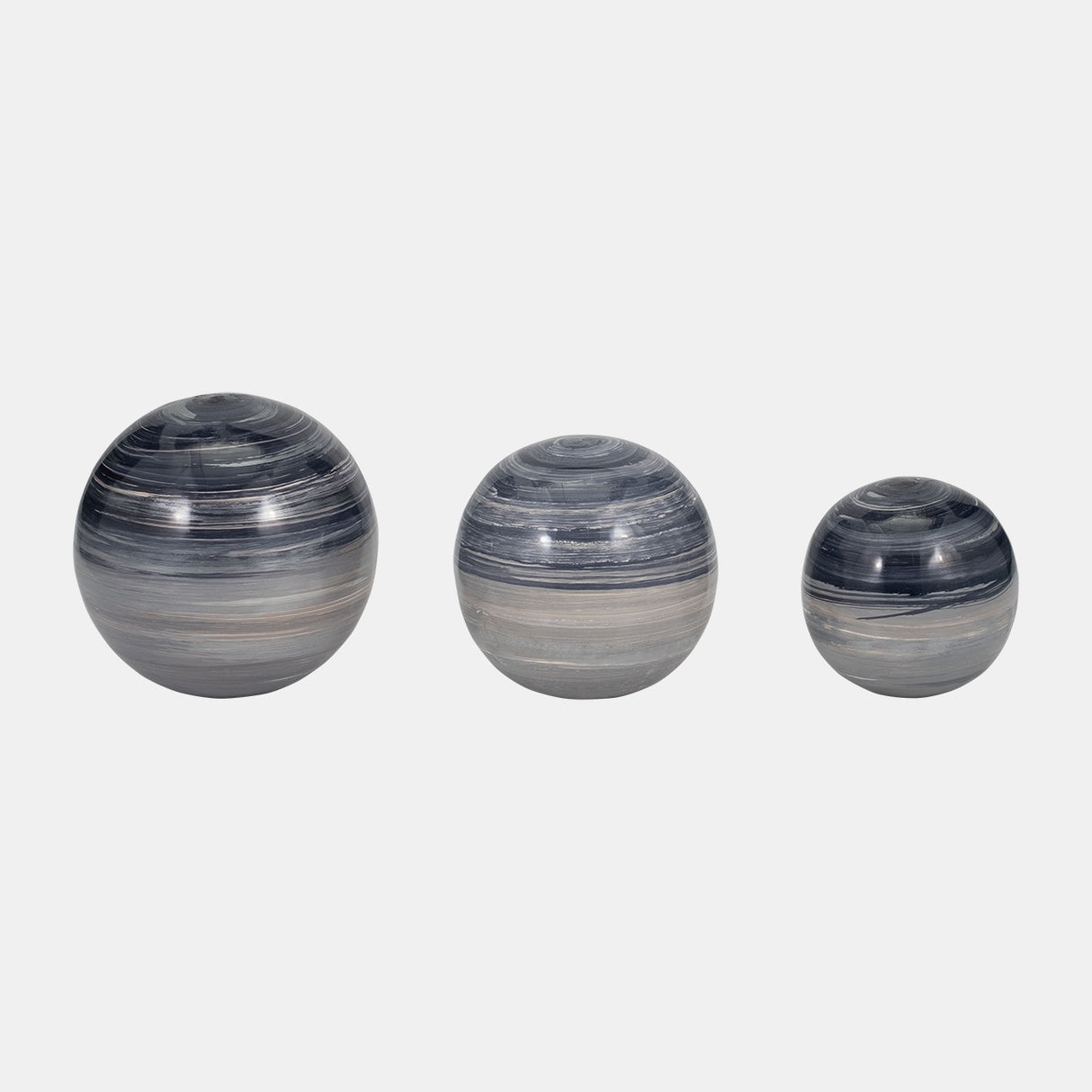 Metal, S/3 Galaxy Orbs, 2-tone Black from Sagebrook Home - Luna Furniture