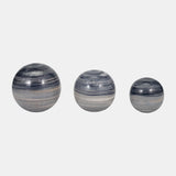 Metal, S/3 Galaxy Orbs, 2-tone Black from Sagebrook Home - Luna Furniture