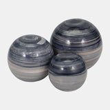 Metal, S/3 Galaxy Orbs, 2-tone Black from Sagebrook Home - Luna Furniture