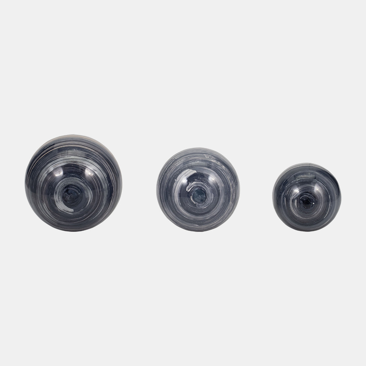 Metal, S/3 Galaxy Orbs, 2-tone Black from Sagebrook Home - Luna Furniture