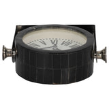 Metal Table Clock 6'' Nickel Black from Sagebrook Home - Luna Furniture