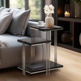 Metal/wood, 24" Three Tier Side Table from Sagebrook Home - Luna Furniture