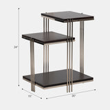 Metal/wood, 24" Three Tier Side Table from Sagebrook Home - Luna Furniture