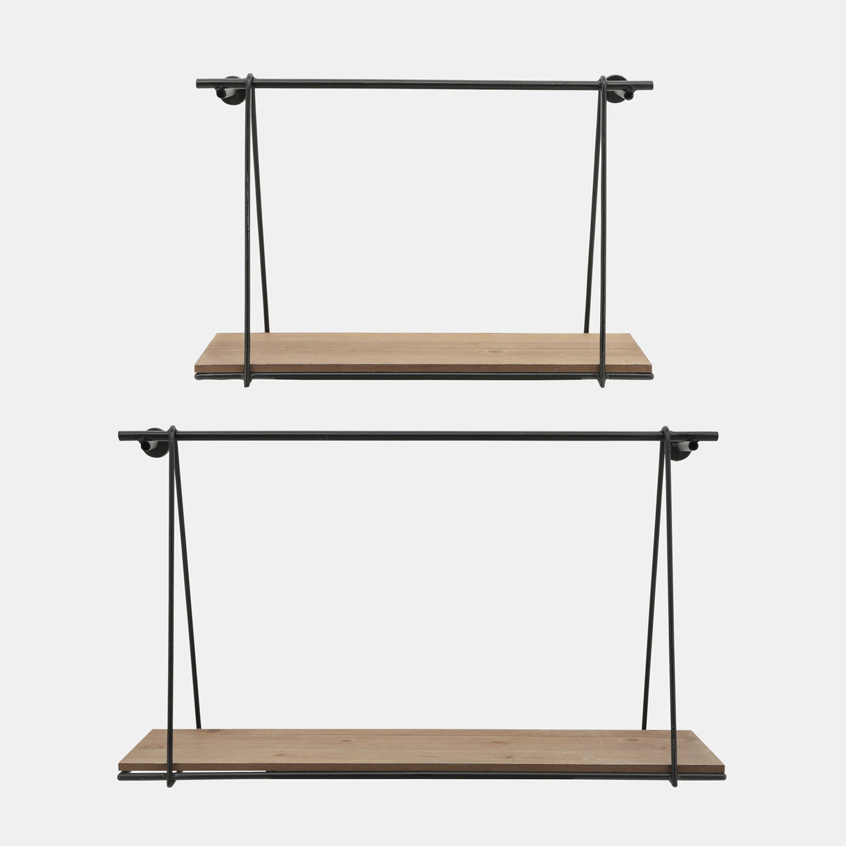 Metal/wood, S/2 12/14"h Swing Like Wall Shelves, B from Sagebrook Home - Luna Furniture