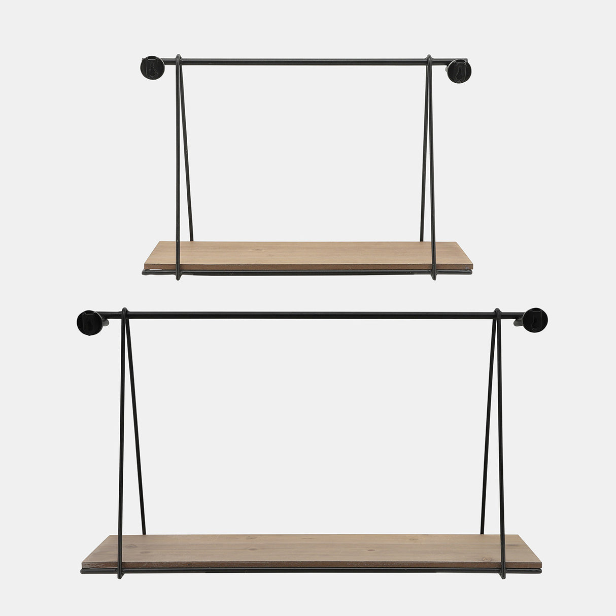 Metal/wood, S/2 12/14"h Swing Like Wall Shelves, B from Sagebrook Home - Luna Furniture