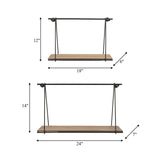 Metal/wood, S/2 12/14"h Swing Like Wall Shelves, B from Sagebrook Home - Luna Furniture