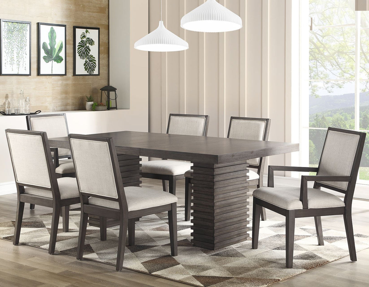 Mila 60-78 Inch Dining Table w/18″ Leaf from Steve Silver - Luna Furniture