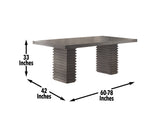 Mila 60-78 Inch Dining Table w/18″ Leaf from Steve Silver - Luna Furniture