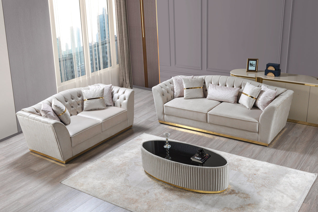 Milena Ivory Coffee Table - MILENAIV-COFFEE - 